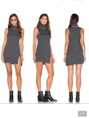 REVOLVE sleeveless cowl neck knit sweater tunic dress